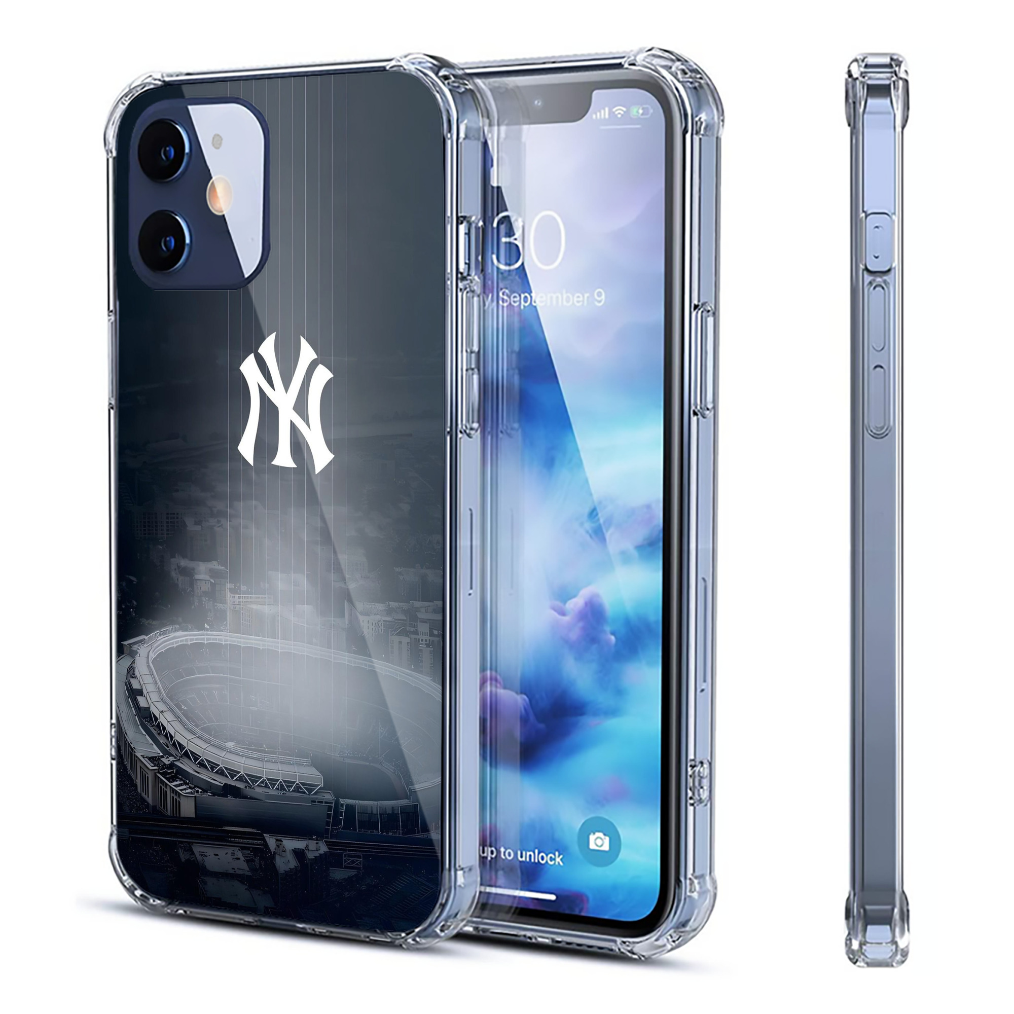 New York Yankees 225 Clear IPhone 12 Case – Soft TPU With UV Print – Enhanced Drop Protection, Precise Fit, Anti-Fingerprint, Customizable Design, Scratch-Resistant, Yellow-Resistant
